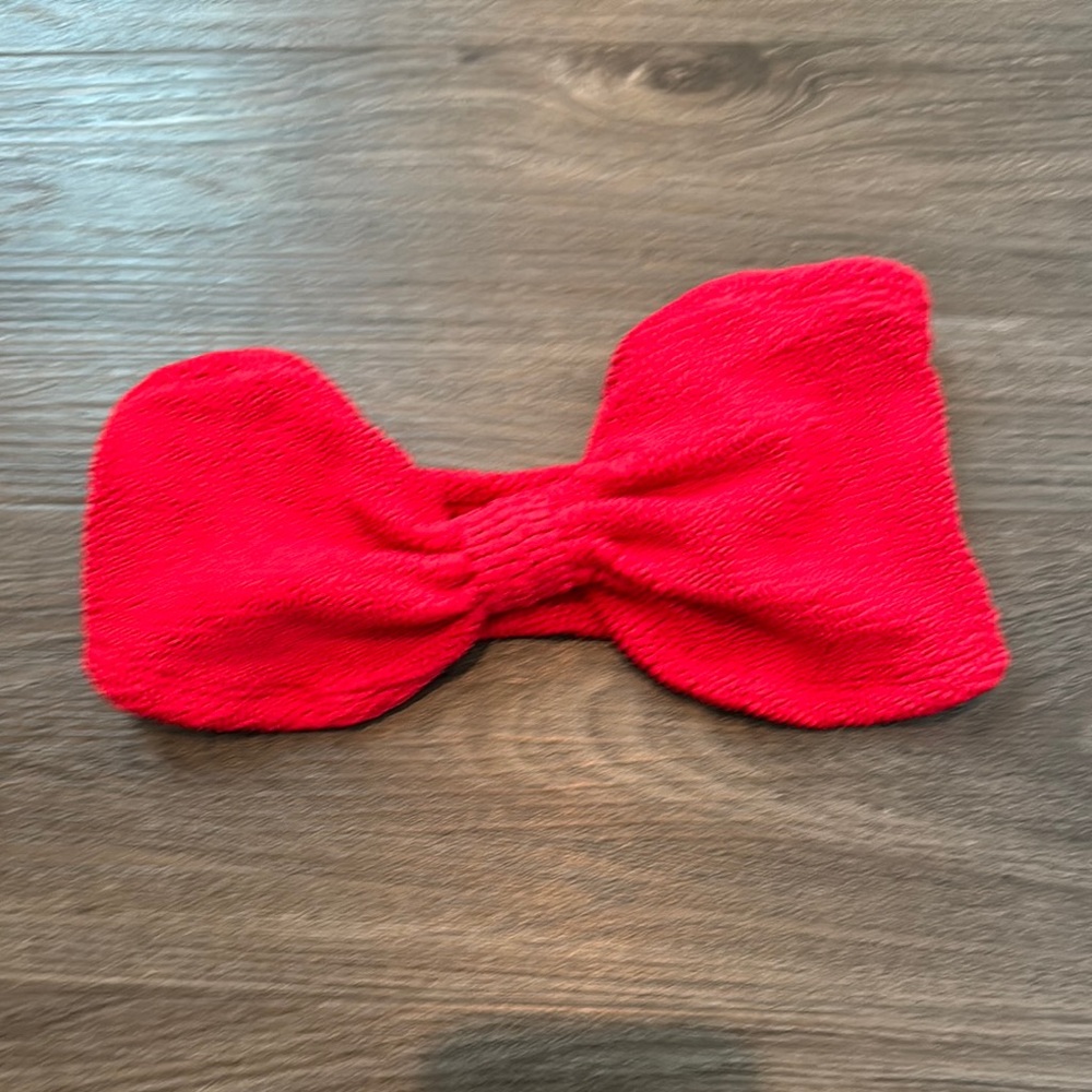 NEW Hunza G red strapless bikini top